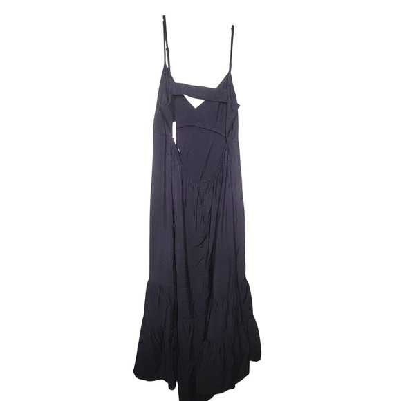 A New Day Sleeveless Tiered Maxi Sundress Black Adjustable Strap Open Back XXL - Picture 2 of 12